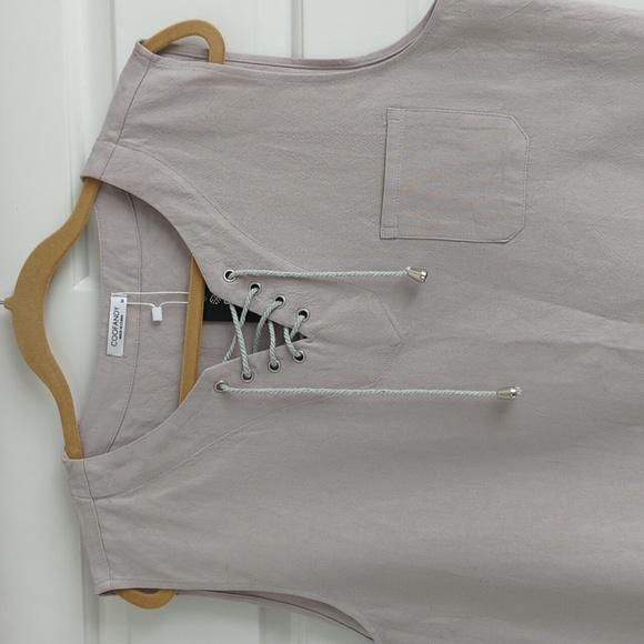 NWT Coofandy men's linen tank - Picture 4 of 7